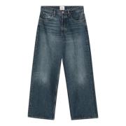 Anine Bing Avslappnad passform denim jeans Blue, Dam