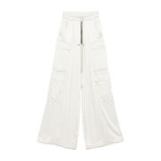 Rick Owens Cargo Wide Leg Trousers White, Dam