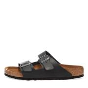 Birkenstock Svart Oljat Läder Sandaler Black, Herr