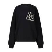 Anine Bing Oversized Logo Sweatshirt Black, Dam