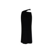 Versace Jeans Couture Räfflad one-shoulder klänning Black, Dam