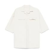 Rick Owens Oversized Bowling Shirt White, Herr