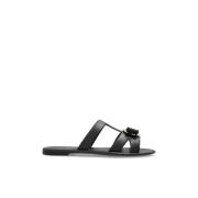 Salvatore Ferragamo Gummisandaler med applikation Black, Dam