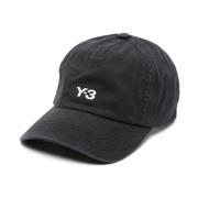 Y-3 Svart Bomull Twill Väv Hatt Black, Herr