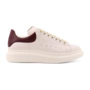 Alexander McQueen Lädersneakers med kontrastpatch White, Herr