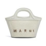 Marni Vit Läder Crossbody Väska White, Dam