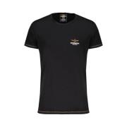 Aeronautica Militare Svart Bomull Yttre T-shirt med Tryck Black, Herr