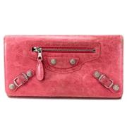 Balenciaga Vintage Pre-owned Laeder plnbcker Pink, Dam