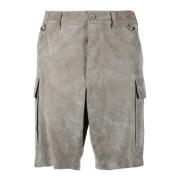 1972 Desa Läder Bermuda Shorts Gray, Herr