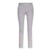 Raffaello Rossi Corduroy Slim-Fit Jeans med Logoprägling Gray, Dam