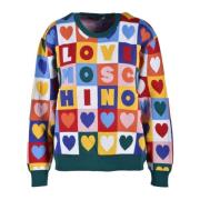 Love Moschino Ullblandning Stickad Tröja Multicolor, Dam