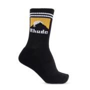 Rhude Strumpor med logotyp Black, Herr