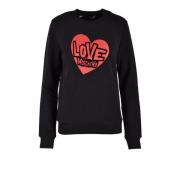 Love Moschino Modal Bomull Spandex Tröja Black, Dam