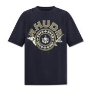 Rhude Tryckt T-shirt Black, Herr