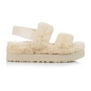 UGG Fårskinnstofflor Naturläder Ecru Beige, Dam