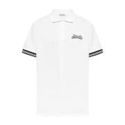 Moncler Broderad Polotröja med Randdetaljer White, Herr