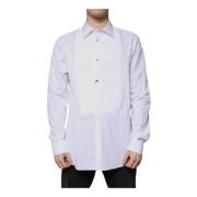 Dolce & Gabbana Vit Bomull Poplin Formell Skjorta White, Herr