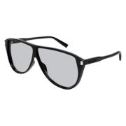 Saint Laurent Klassiska Aviator Solglasögon i Svart Black, Unisex