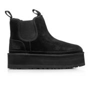 UGG Kvinnors Platform Chelsea Boots Black, Dam