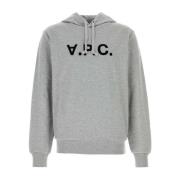 A.p.c. Skön Grå Bomulls Sweatshirt Gray, Herr