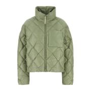 Jil Sander Pastellgrön Nylon Dunjacka Green, Dam