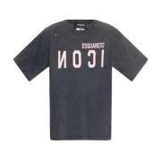 Dsquared2 Logotyp T-shirt tillverkad i Italien Gray, Herr