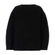 Jil Sander Oversize Svart Ulltröja Black, Herr