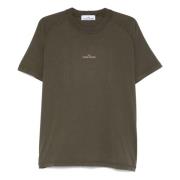 Stone Island Avslappnad Bomull T-shirt Green, Herr