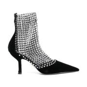 René Caovilla Svarta Strass Mesh Stiletto Klackar Black, Dam