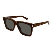 Saint Laurent Havana Grå Solglasögon Brown, Unisex