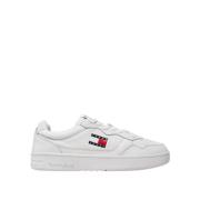 Tommy Hilfiger Lågprofil lädersneakers med andningshål White, Herr