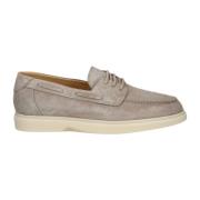 Mason Garments Brun Mocka Loafers med Snören Brown, Herr