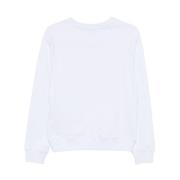 Msgm 01C Sweatshirt White, Dam