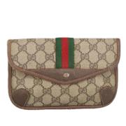 Gucci Vintage Pre-owned Canvas kuvertvskor Beige, Dam