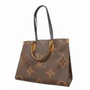 Louis Vuitton Vintage Pre-owned Tyg axelremsvskor Brown, Dam