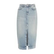 7 For All Mankind Denimkjol 'Amber' Blå Blue, Dam