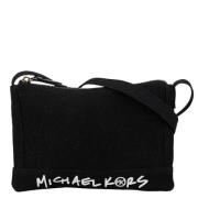 Michael Kors Pre-owned Pre-owned Canvas axelremsvskor Black, Dam