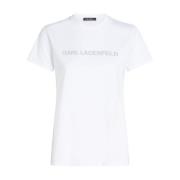 Karl Lagerfeld Logo T-Shirt White, Dam