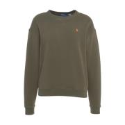 Polo Ralph Lauren Grön Logotyp Broderad Sweatshirt Green, Dam