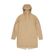 Rains Lång Jacka Vattentät Unisex Vindtät Kappa Beige, Herr