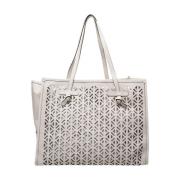 Gianni Chiarini Elegant Beige Läder Shopper Väska Beige, Dam