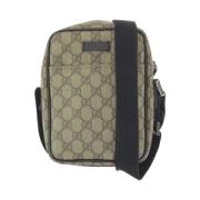 Gucci Vintage Pre-owned Canvas axelremsvskor Brown, Dam