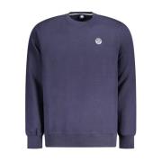 North Sails Blå Bomull Crew Neck Sweater Blue, Herr