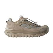 Moncler Läder Mesh Trailgrip Sneakers Beige, Herr