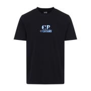 C.p. Company Total Eclipse Grafiskt Logotyp T-Shirt Black, Herr