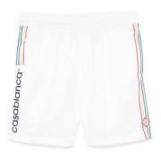 Casablanca Monogram Jacquard Side Stripe Shorts White, Herr