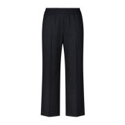 Marc Cain Cropped Fritidsbyxa med Veck Black, Dam