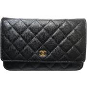 Chanel Vintage Pre-owned Laeder plnbcker Black, Dam