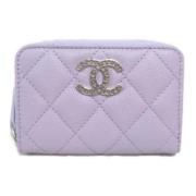 Chanel Vintage Pre-owned Laeder plnbcker Purple, Dam