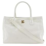 Chanel Vintage Pre-owned Laeder chanel-vskor White, Dam